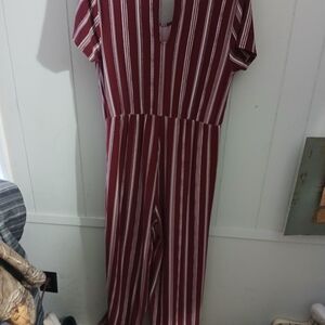 Striped Kids One Piece in Red and White